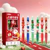 6Pcs Christmas-themed Acrylic Erasable Gel Pen Quick-Drying Writing Smooth Blue Ink Neutral Pens Student Stationery Gift