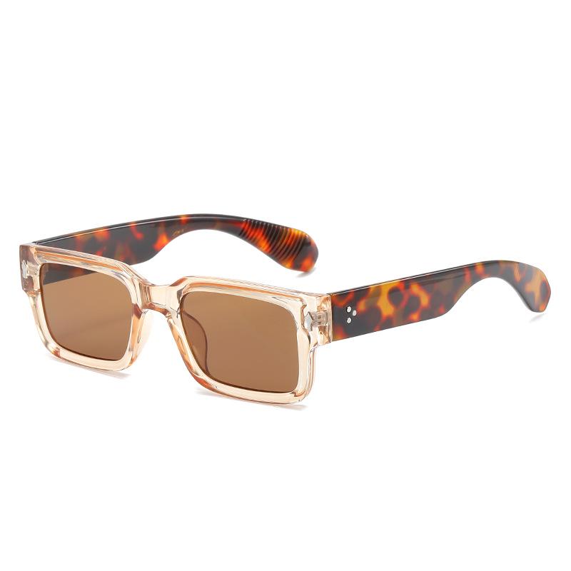 

2023 Модные унисекс солнцезащитные очки с квадратной оправой, толстый черный прямоугольный дизайн, защита UV400 Regular