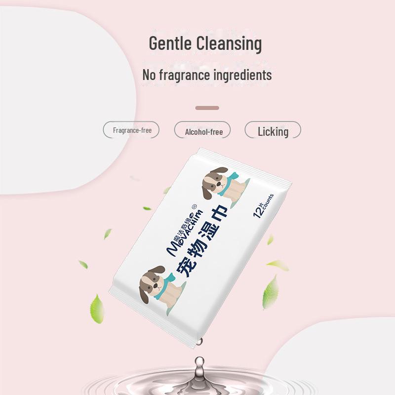 Pet Wipes for Cats & Dogs: Universal Cleaning Wipes for Bath-Free Hygiene, Tear Stain Removal, & Cat Butt Clean-Up.