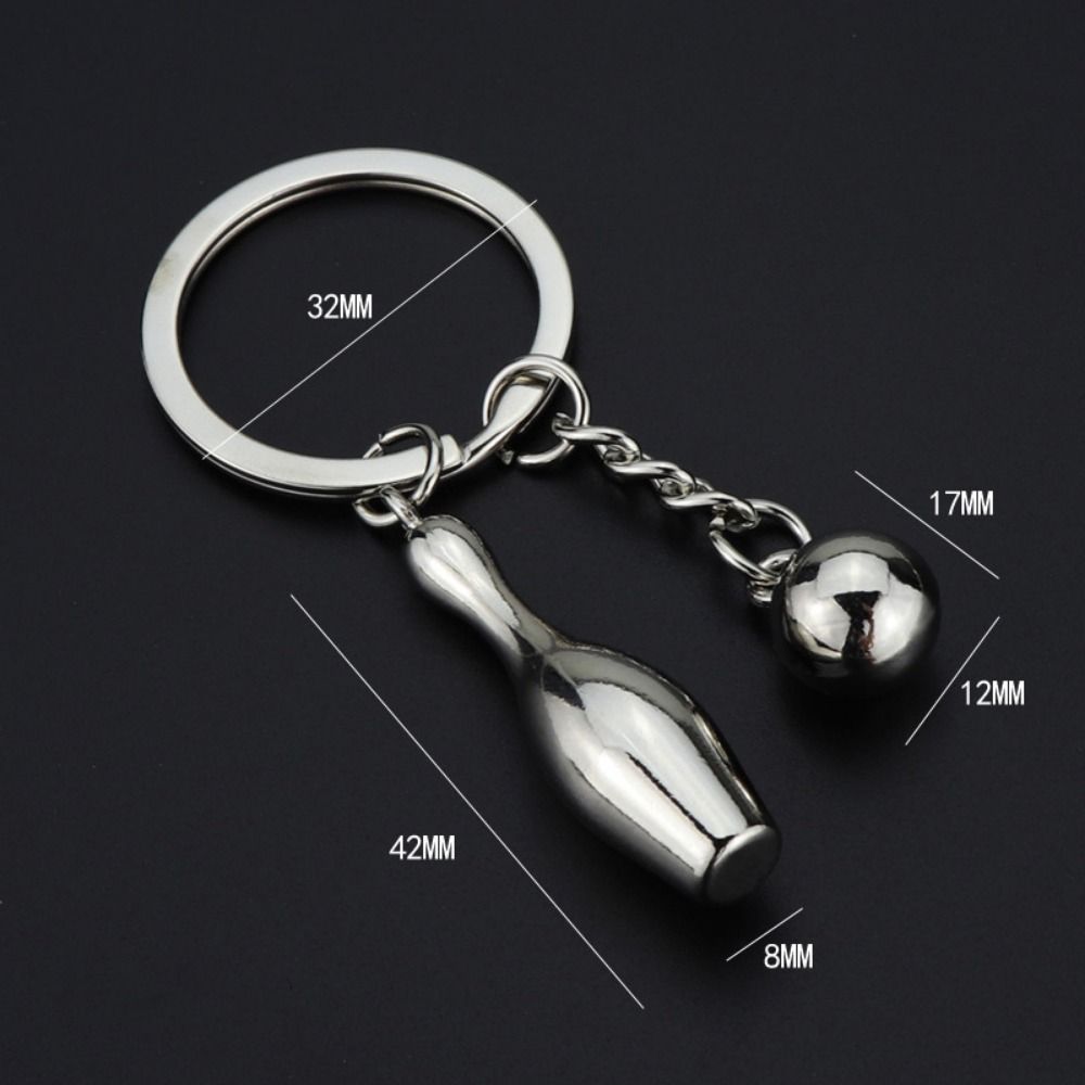 Baseball Fitness Equipment Key Ring Barbell Dumbbell Baseball Keyring Fitness Keychain  Bag Pendant