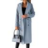 Women's Vintage Casual Lattice Print Autumn Winter Long Sleeve POLO Neck Jackets & Coats