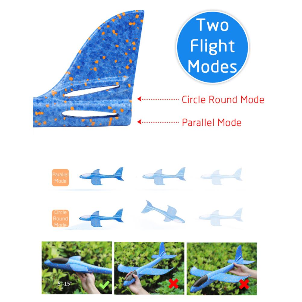 Hand Launched Foam Airplane Glider EPP Foam Boomerang Children S Model Airplane Toy (head Light Up)