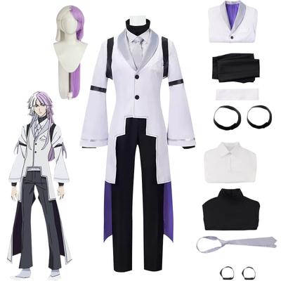 Anime Bungo Stray Dogs Fourth Season Sigma Cosplay Wig Uniform Suit Halloween Christmas for Neutral Outfit