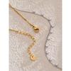 Yhpup Shiny Cubic Zirconia Chic Chain Necklace for Women Stainless Steel Delicate Premium Exquisite Collar Jewelry for Women