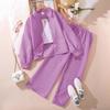 Frühling 2026 Mädchen Hemd mit Kragen und langen Ärmeln & Hose Set - Mittel/Groß Kinderbekleidung