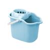 Wheeled Rectangular Mop Bucket with Handle - Large Capacity, Thickened Design for Easy Cleaning and Dehydration