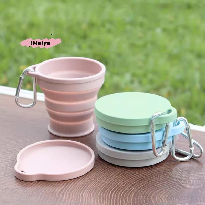 Portable Heat Resistant Folding Silicone Mug Soft Rubber Drinking Cup for Travel Camping - Portable Water Cups