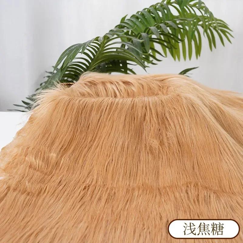 0.5/1 Yard 9cm Faux Fur For Needlework Sewing Doll Toy Beard Hairstyles DIY  Material Accessories Home Decoration Cosplay Fabric