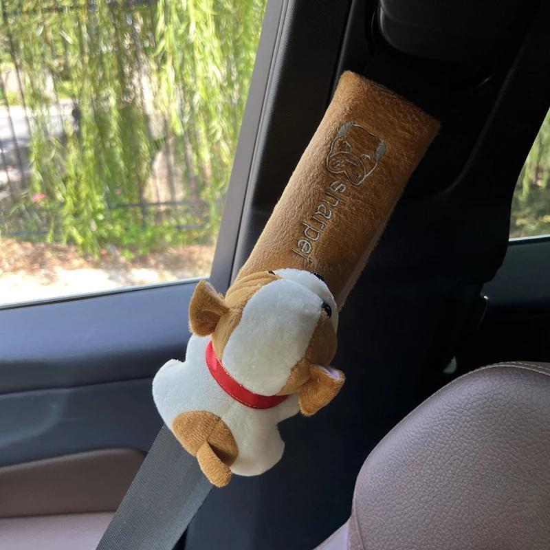Adorable Personalized Cartoon Animal Car Seatbelt Cover Prevent Strangulation Automotive Interior Auto Shoulder Strap Protector Pad