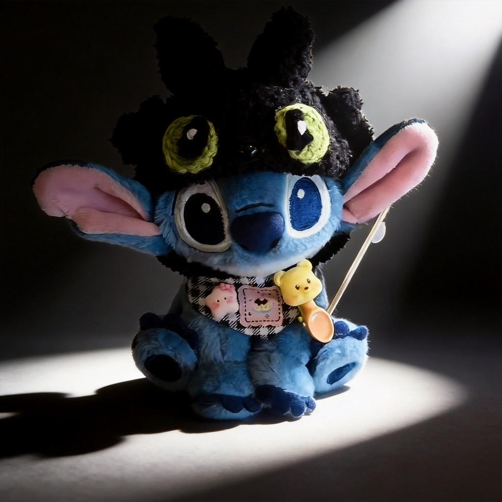 Stitch And Toothless Plush Toy With Knit Craft For Gift Giving