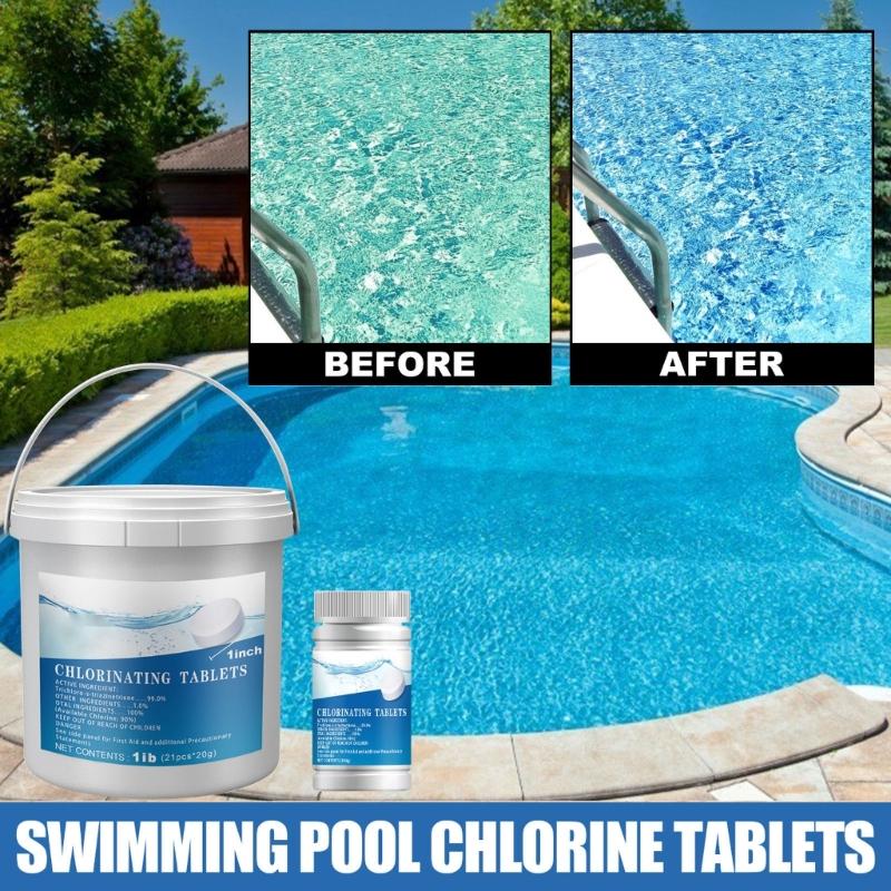 100g Pool Cleaning Chlorine Tablets Provide Superior Water Quality Management Great For Indoor Outdoor Swimming Pools