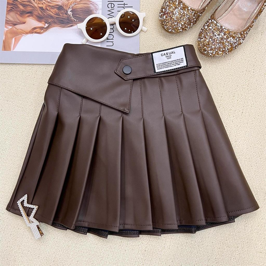 Girls' Pleated School Skirt - Autumn Collection, Versatile & Stylish.