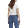 Levis Slim Fit Solid Color V-Neck Short Sleeve T-Shirt Women tops White A7182-0000