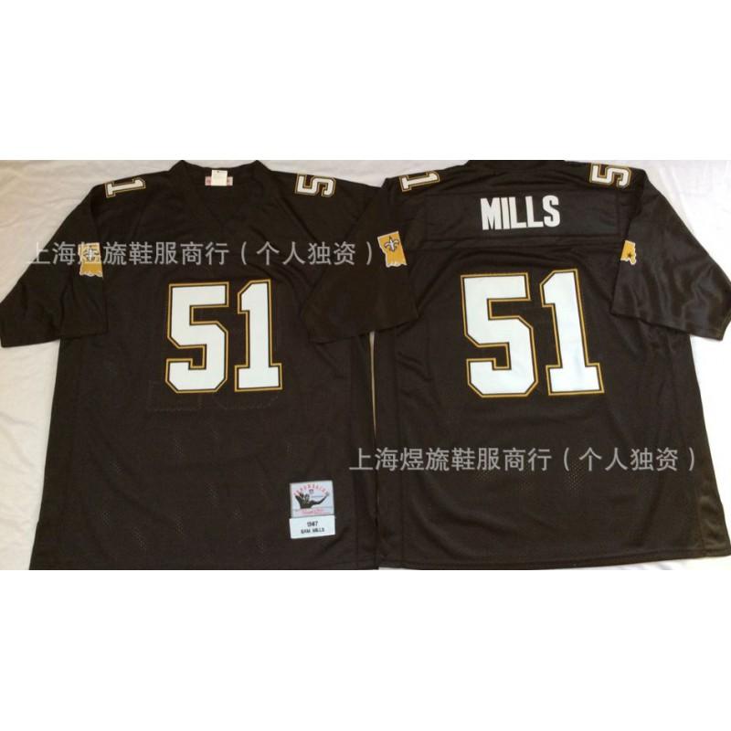 New Orleans Saints Retro Football Jersey Mens NFL Style Sport Shirt Size S-XXXL