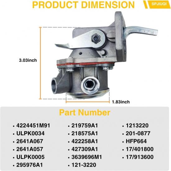 Fuel Lift Pump ULPK0034 4224451M91 2641A067 for Perkins 1004.4 CAT 3054 Engine Fits Massey Ferguson 271 281 3175 4225 4233 4235 4240 JCB 1105 1110