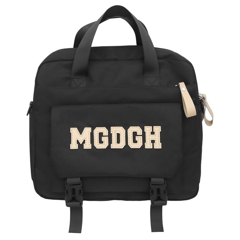Schoolbag Japanese new solid color simple campus junior high school schoolbag Korean version girl backpack women's large capacity travel backpack