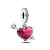 Pandora Red Heart & Arrow Murano Glass Dangle Charm_793085C01