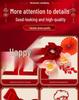 Wedding Room Decoration Set: Bride & Groom Sofa Background with Double Happiness Flower Pull