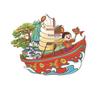 Huangshan Scenic Spot Wooden Magnet - Anhui Travel Souvenir and Cultural Stamp