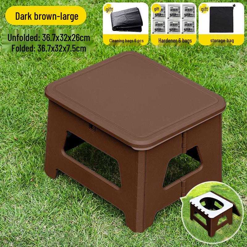 Portable Outdoor Camping Folding Toilet Seat - Odor-proof for Children & Adults