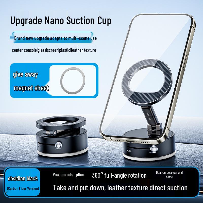 Multifunctional Double-Sided Magnetic Phone Holder for Desktop, Wall, Car, or Mirror Use