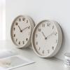 Mermbe Wand Stilvoll und Retro Wand Neu Weizenstroh 3D Groß Holz Haus Wohnzimmer Schlafzimmer Uhr, Einfach, Leise, Uhr, 12 Zoll (30cm Durchmesser), Rahmen,