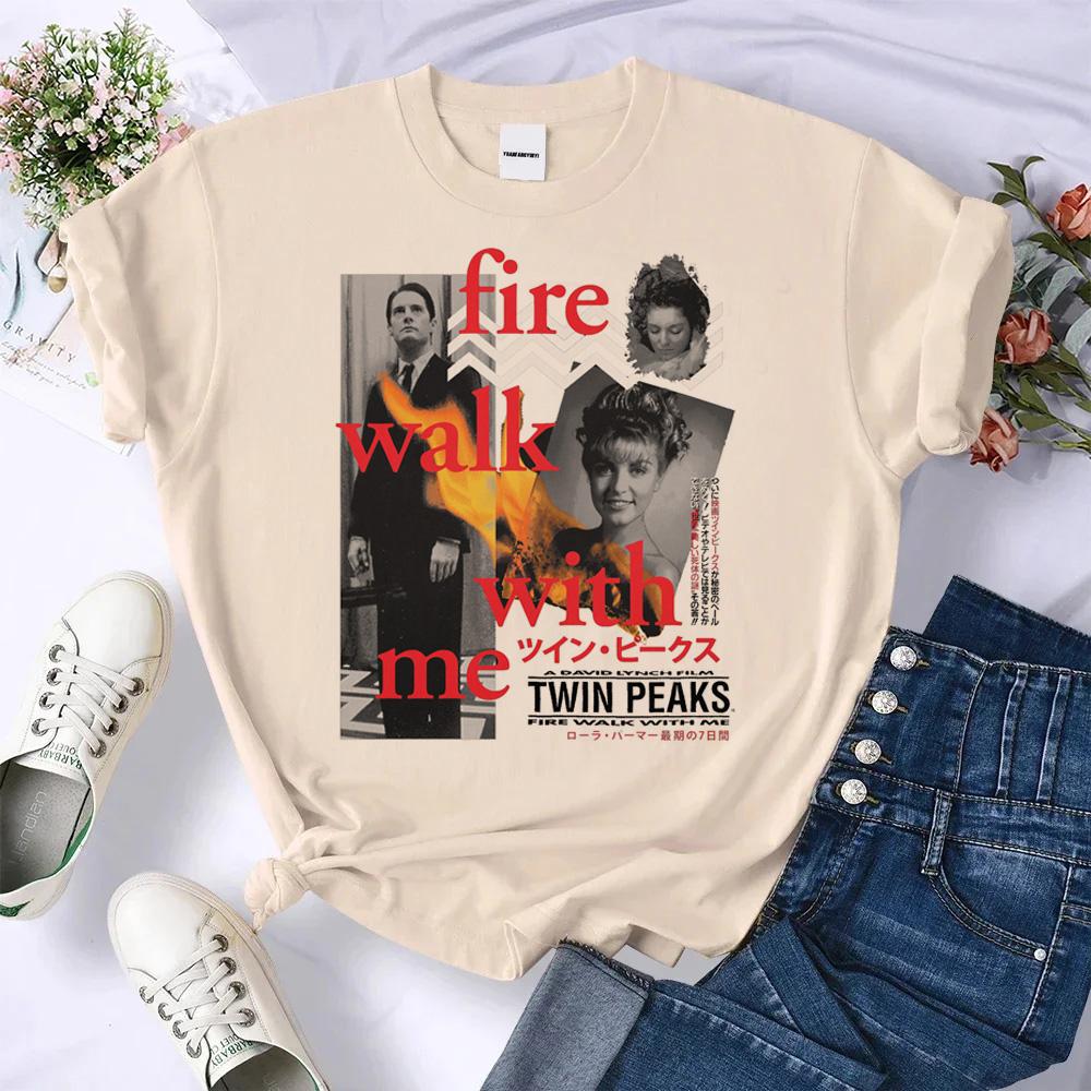 

Футболка унисекс Twin Peaks woУнисекс уличная футболка женская аниме японская одежда 4XL