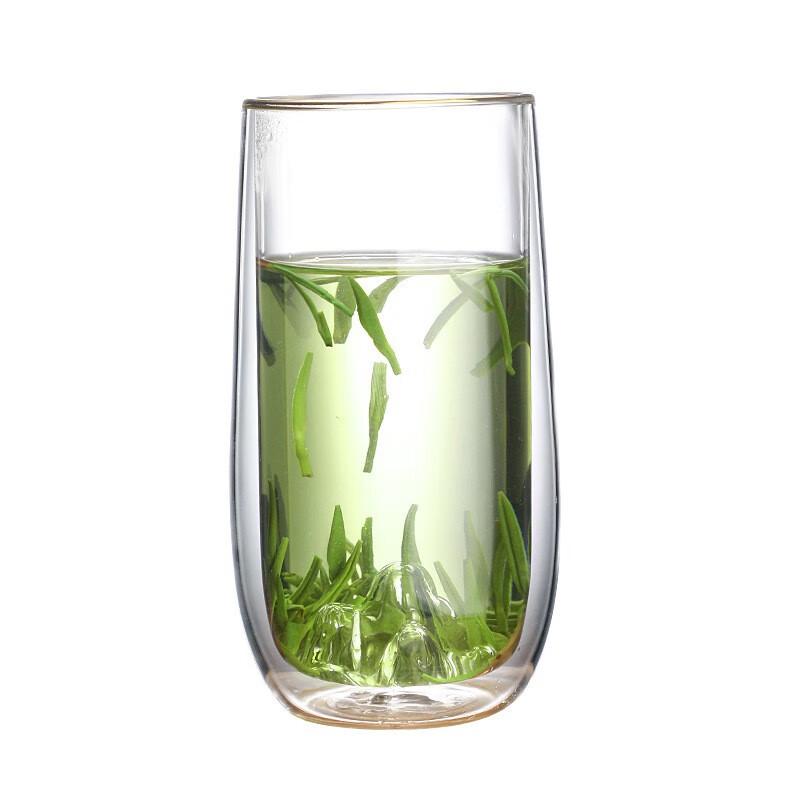 Shuangqi Gold Rim Double-Layer Glass Cup