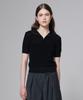 Aussel Half Zip Knit Top Black