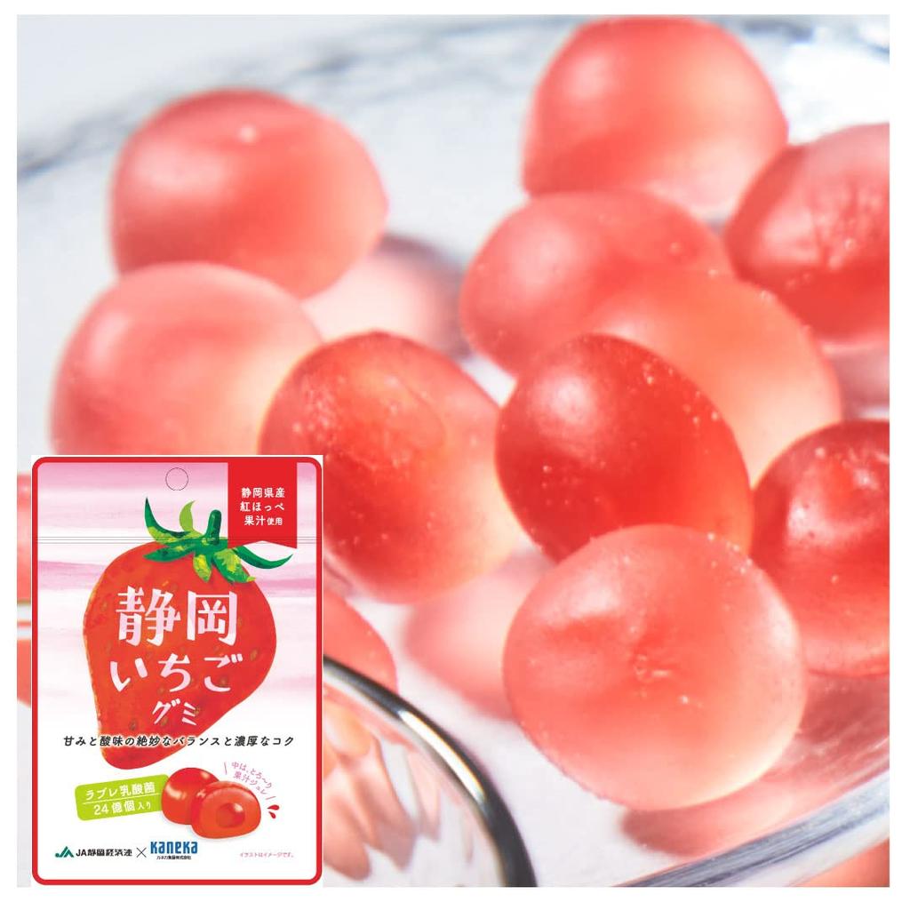 Of 10 Kaneka Foods Shizuoka Strawberry Gummy Fruit Juice Gummy Labre Lactic Acid Bacteria 40g X 10 Bags Gummy Popular Large Capacity [Set Bags]