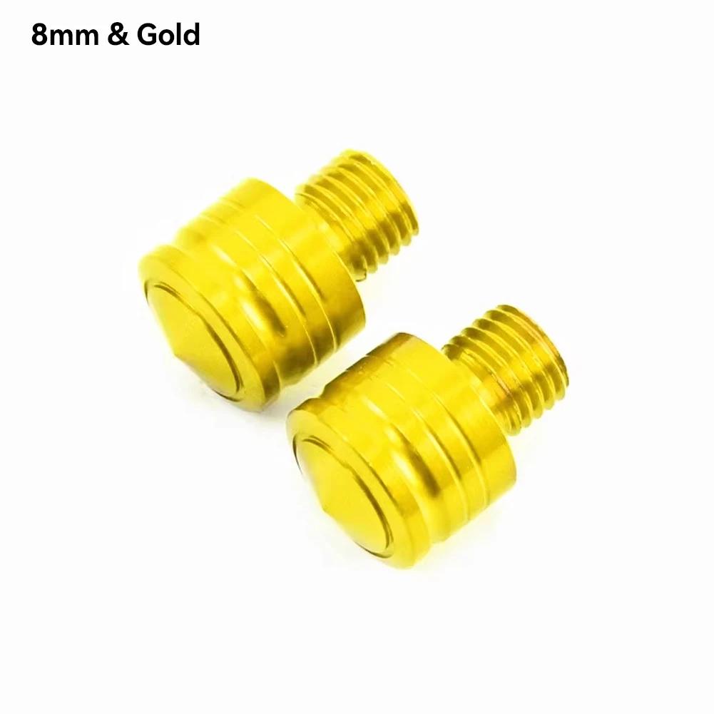 2Pcs M8 M10 Motorcycle CNC Aluminum Rear View Mirror Screws Hole Plugs Screws Rearview Mirror Anti-Rust Holder Screw
