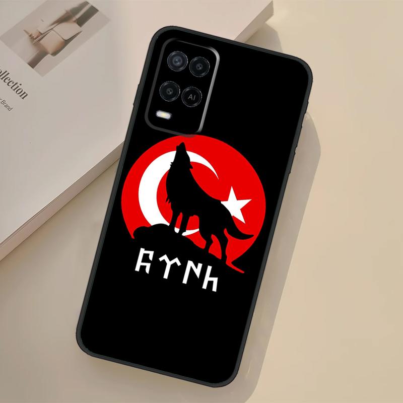 Turkey Turkish Flag Case For Oppo A17 A57 A77 A74 A54 A94 A78 A98 A18 A60 A80 A40 A38 A58 A96 A76 A16 A15 A5 Pro