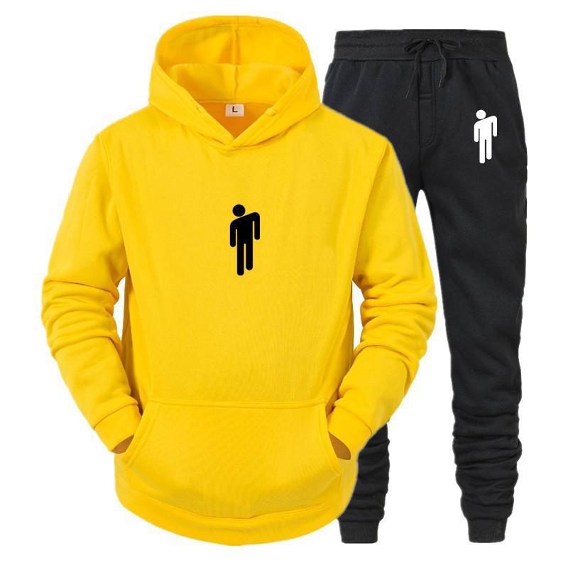 Hot Search Men's Women's Loose Hoodie Set Printed Couple Fashion