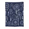Blue Dreamcatcher With Feathers Blankets Fleece Sofa Throw Blanket Throw Blankets for Home Bedroom Office Throws Bedspread Quilt