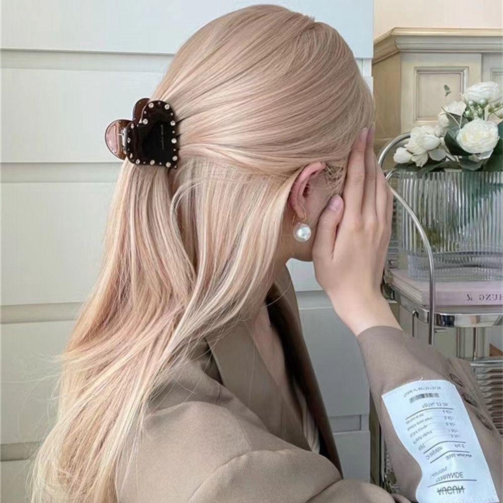 Acetic Acid Love Hair Claw Female Hair Accessories Korean Style Grab Clip Hair Clip