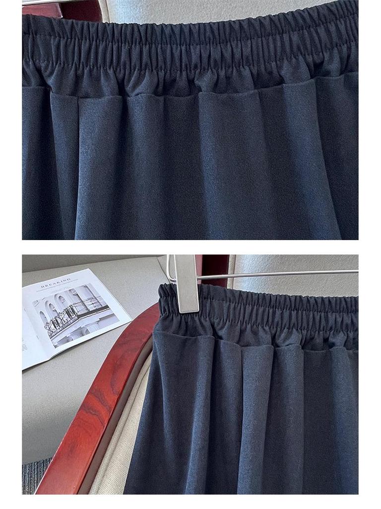 2025 Plus Size High Waist A-line Swing Skirt for Women - Slimming Mid-length Umbrella Design in Sizes 200/300 Jin
