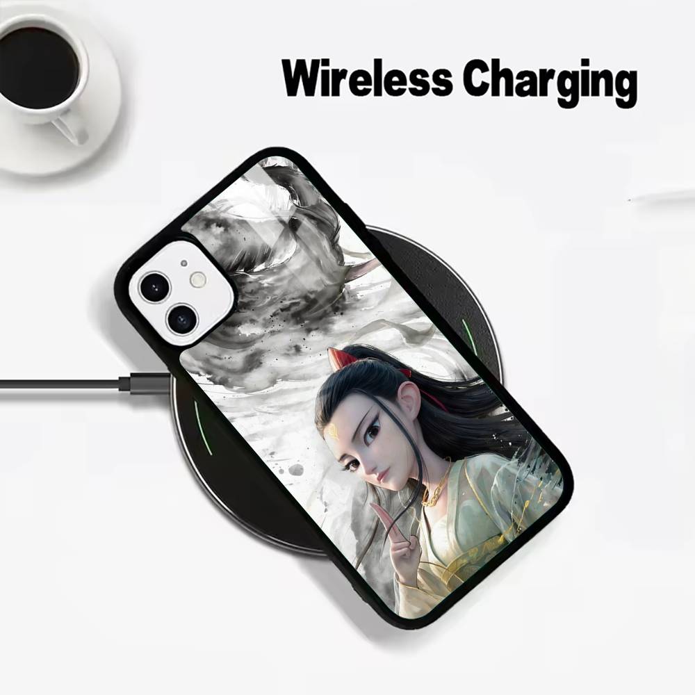 

N-Z-Ne-zha Hot anime For IPhone17 16 15 14 13 12 11 Plus Pro Max Plus Wireless Charger Phone Case iPhone17Pro