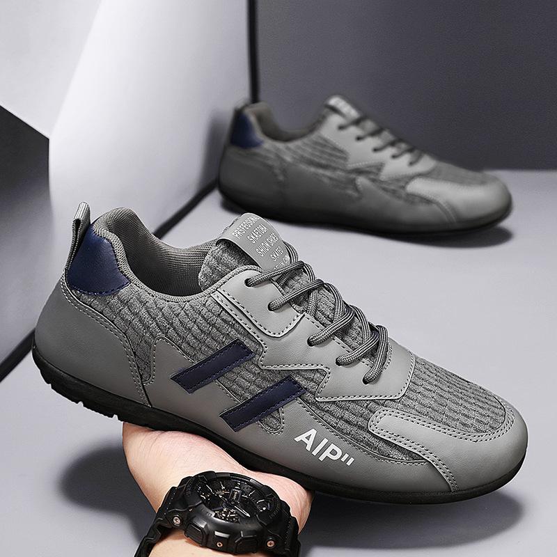 

2024 autumn new Doudou shoes casual trend driving shoes lace-up Forrest Gump board shoes men s running versatile trendy shoes 44 серый