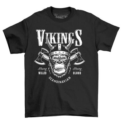 T-shirt Haches de Singe Vikings: Libérez le Viking qui sommeille en vous ! Parfait pour le Raiding et Con