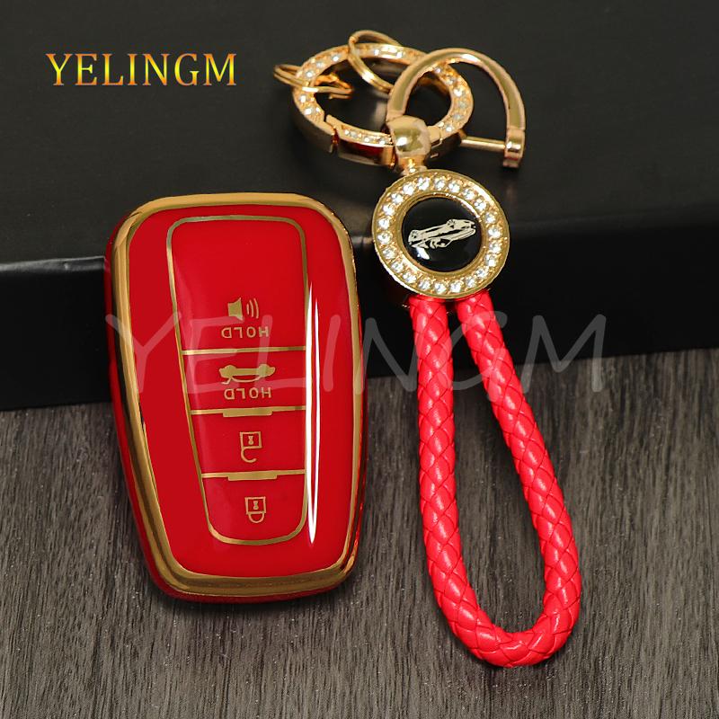 Shell Bag Car Remote Key Case Cover Protect For Toyota Prius Camry Corolla Chr C-Hr Rav4 Altis Land Cruiser Prado Avalon