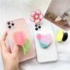 Alien Tulip Resin Airbag Phone Holder: Retractable, Foldable Desktop Stand