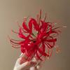 Chinese Style Blue Simulation Flower Hairpin For Women Elegant Three-dimensional Flower Duckbill Clip Side Clip Headwear