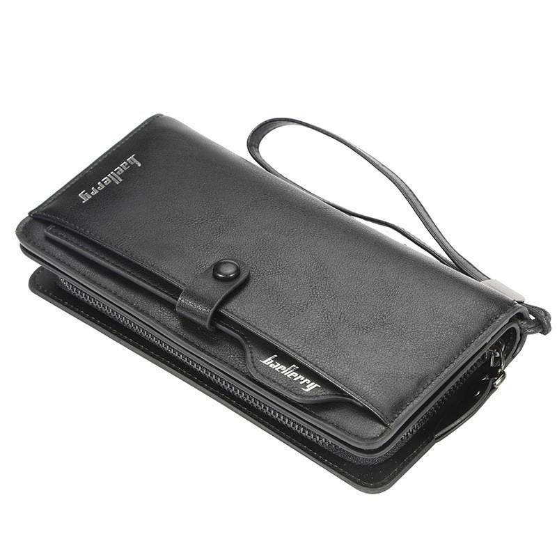 Wallet Men s Long Style European American Retro Large Capacity Handbag Zipper Business Clutch 20X11X3