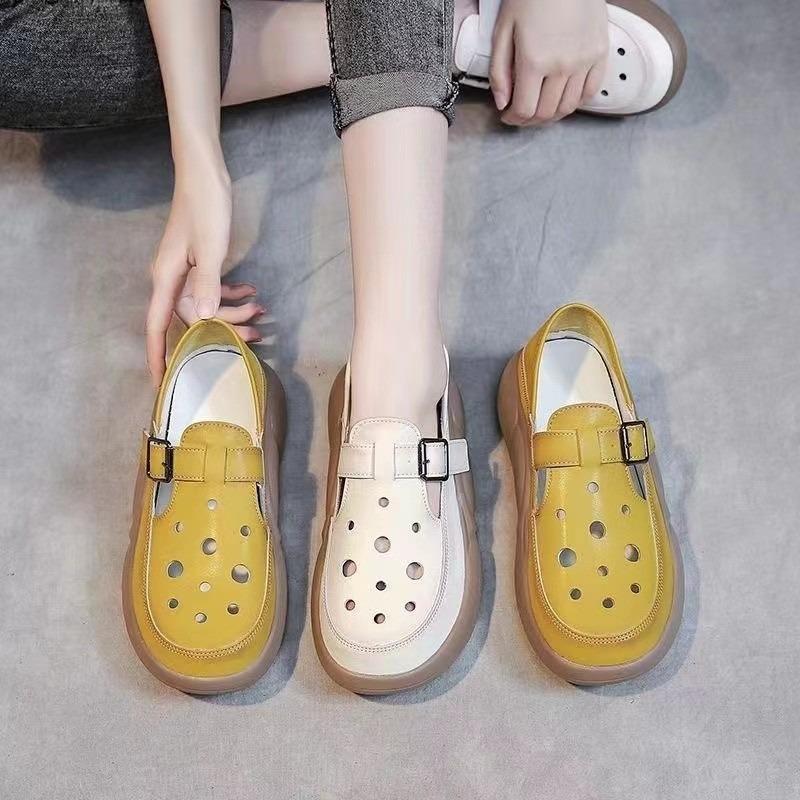Summer Baotou Hollow Thick Bottom Sandals for Women