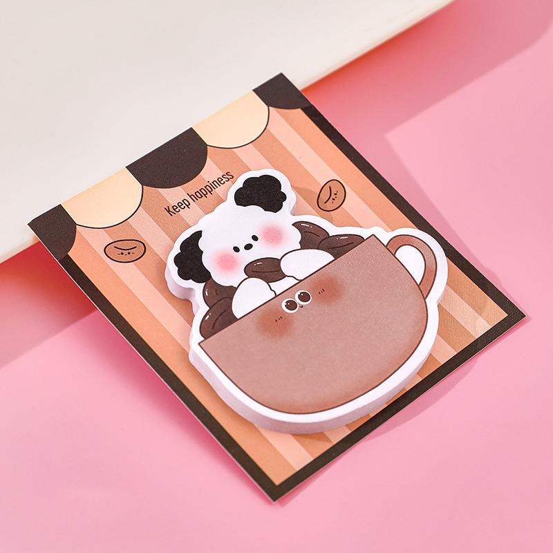 30Sheets Kawaii Animal Sticky Notes Dog Memo Pads To Do List Planner Sticker Notepad Student Stationery School Office Supplies