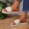2026 Summer Ethnic Woven Flat Sandals for Women - Vacation Soft & Thick Sole Beach Sandals