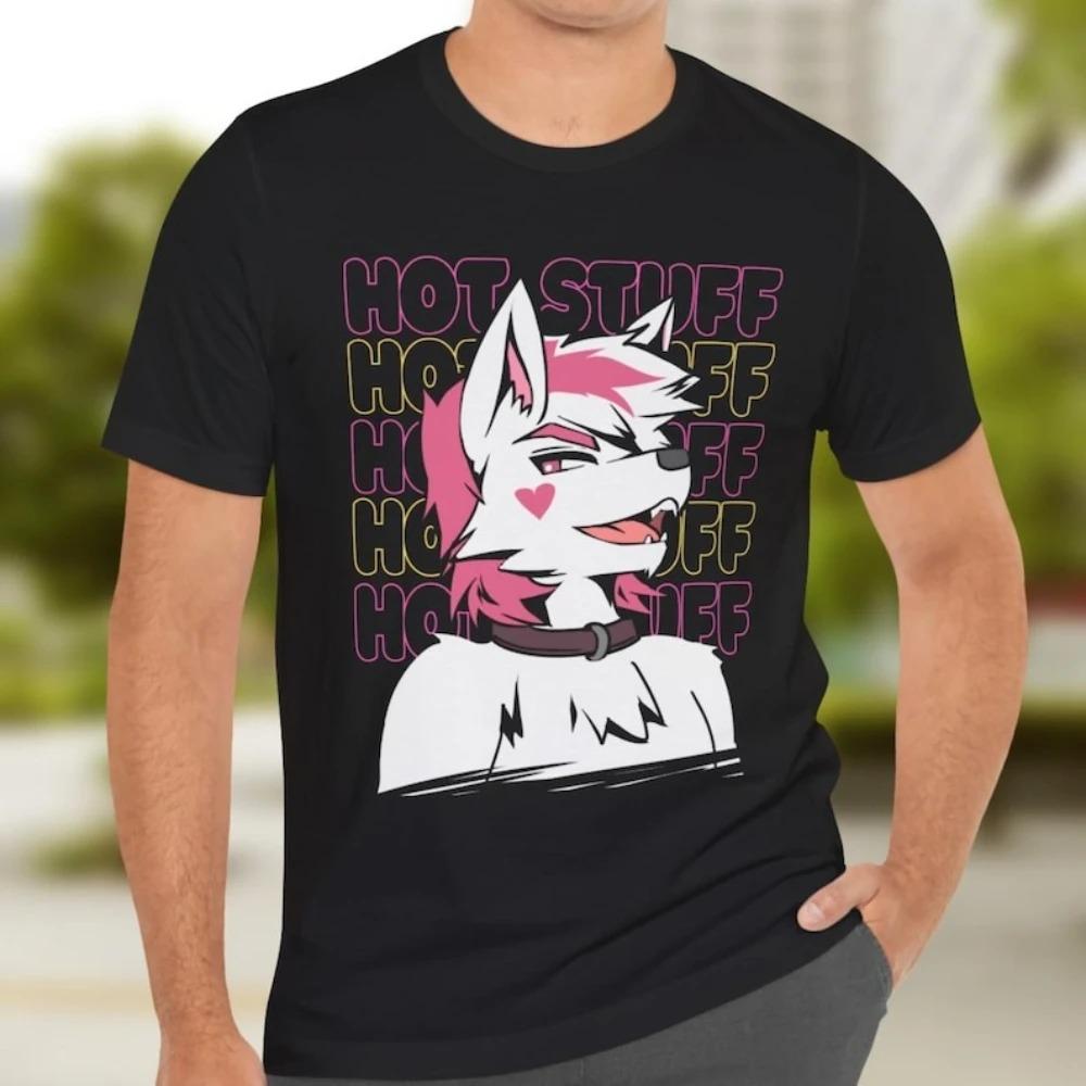 

Hot Stuff Furry T-Shirt Gay Gift Shirt Fluffy Lover Unisex Tshirt Mens Casual Daily Life Cotton Tee Role Play Cosplay Clothin... 5XL різнокольоровий
