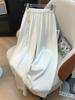 Pantalon Gourd en Satin Taille Haute: Nouveau Style Chinois, Taille Élastique Amincissante, Jambe Droite, Polyvalent et Tendance