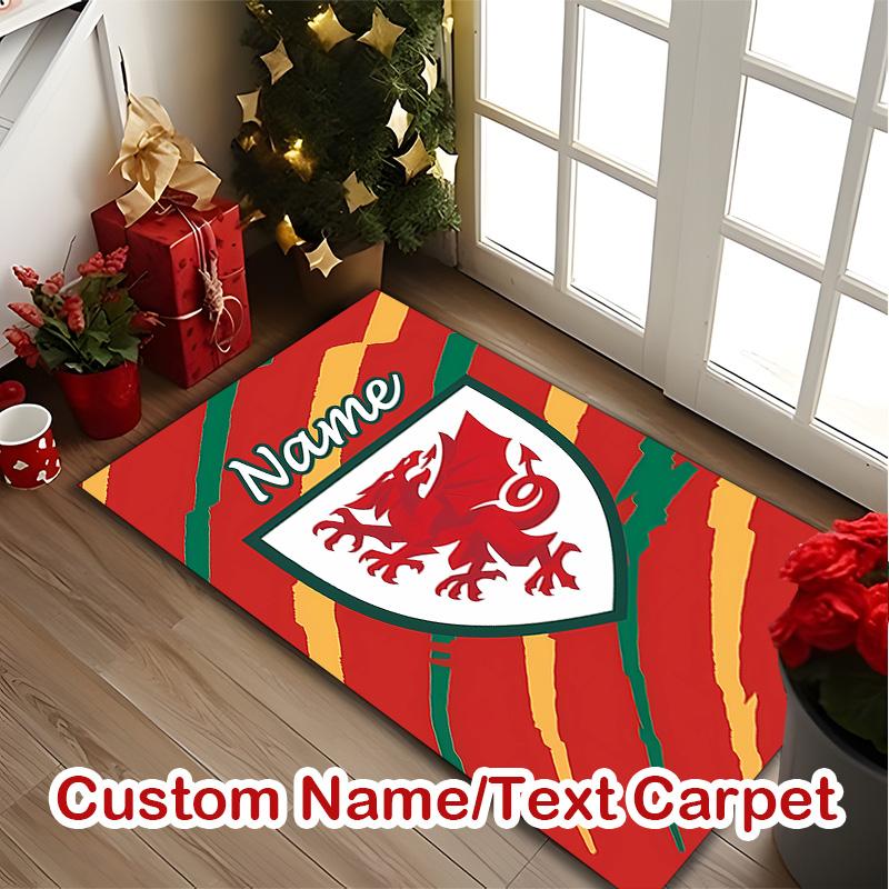Wales National Football Team (1) Carpet, Non-slip Office Chair Rug, Digital Print Home Area Rug, Unique Festival Decorations