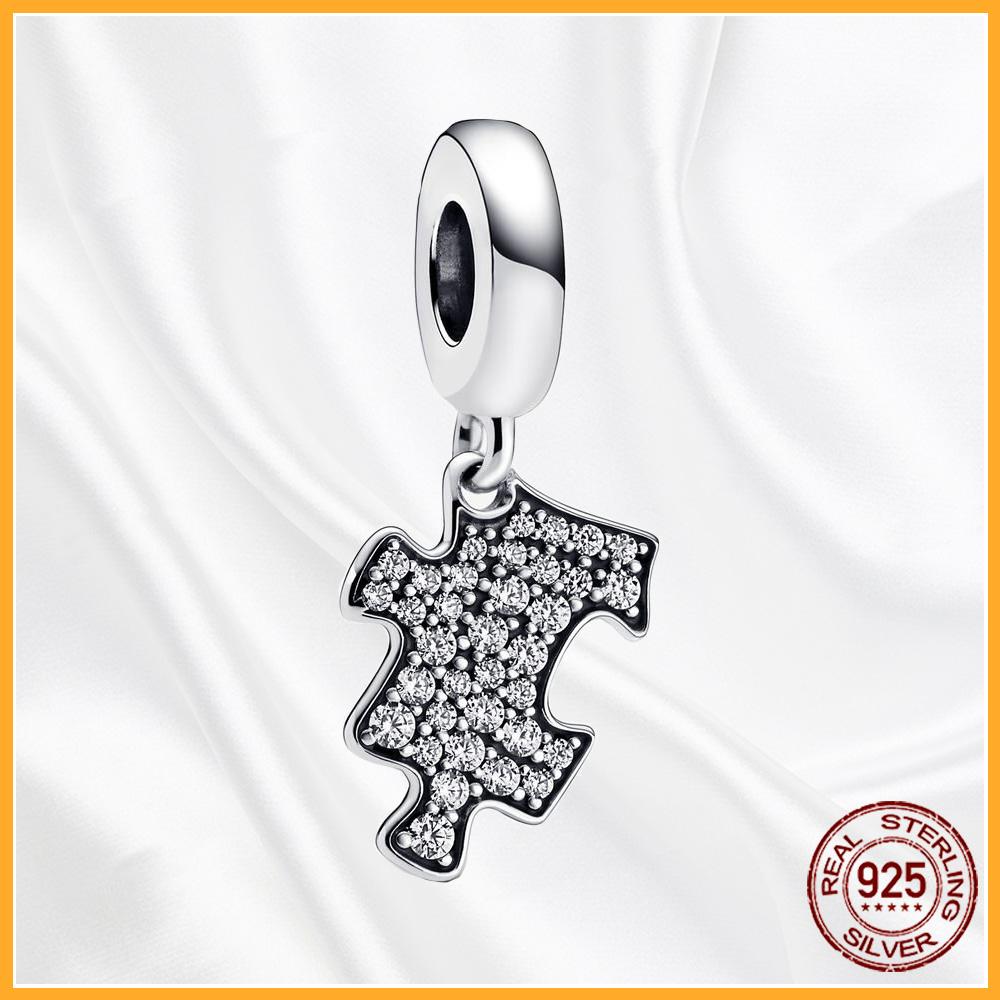 Authentic Sparkling Plata Copper Dangle Charms Fit Original Bracelet Beads Pendant Women Diy Jewelry Gift